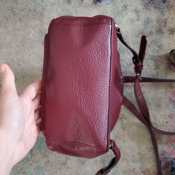 Kate Spade Burgundy Backpack Textured Leather Adjustable Straps main image 11